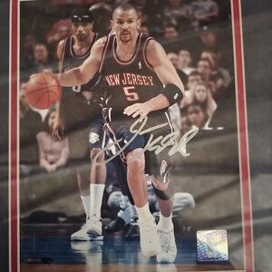 NBA New Jersey Black and Red Jersey Signed Photo